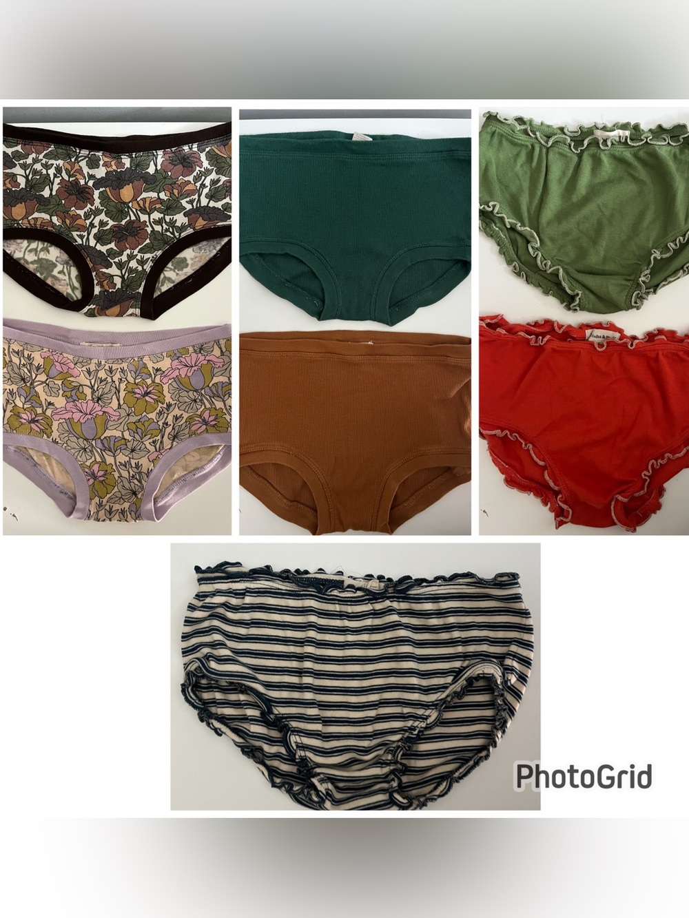 Lot of Seven (7) Misha & Puff Organic Pima Cotton Undies